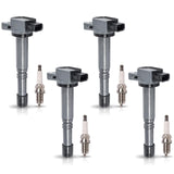 ENA Pack of 4 Ignition Coil Spark Plugs 2.0 2.4 l4 Compatible with Honda Accord CRV Civic SI Element Acura RSX CSX 2002 2003 200