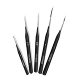 Stationerie Paint Brush Set Handmade Soft Aqua Long Synthetic Hair With Stainless Wire Ideal For Art Paint, Watercolor, Quill, O