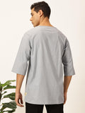 Thomas Scott Men'S Linen Relaxed Shirt (Ts1525_Light Grey Light Grey M