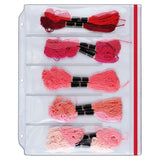 StoreSMART Zipper Binder Page for Embroidery & CrossStitch Floss Thread Skeins, Holds 5 Skeins 10Pack (DP6005FLOSS10)