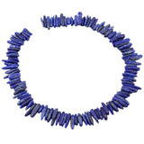 rockcloud Blue Lapis Lazuli Sticks Spikes Top Drilled 15 inch Strand