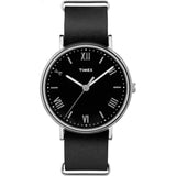Timex Mens TW2R28600 Southview 41mm Black/Silver-Tone Leather Strap Watch