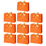 ATORSE 10x Party Gift Bag Resuable Thicken Paper for Celebrations Party Baby Shower Orange XS