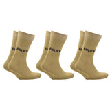 Vdangi: Police Socks For Men Women Calf Length Solid Cotton Extra Durable MultiPurpose Adjustable Comfort Casual (Pack Of 3 Pai