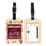 Nutcase Designer Luggage Travel Baggage Tags Set Of 2 With Name Card Inside Avid Traveller Diaries
