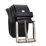 Pacific Gold Black Faux/Vegan Leather Formal And Casual Belt For Men, Size 3638