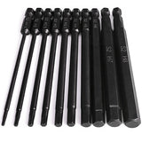 PTSLKHN 10-Piece Metric Hex Shank Drill Bit Set | 4 S2 Alloy Steel Allen Wrench Bits | Magnetic Tips for Precision | Industrial-