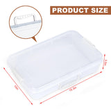 Madzee Plastic Activity Tray with lid for Slime, Beads, Sand and Sensory Toys - 15 Inches (White & Clear)