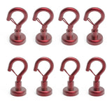 Ant Mag Magnetic Hooks Heavy Duty with Snap 22lbs Strong Red Magnet Hooks Great Hanging for Refrigerator, Cruise Cabin, Grill, W