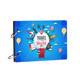100yellow Travel The World Photo Album Preserve the Moments in scrapbook| 40 A5 pages | Size : 15.2 cm x 21.5 cm |Multicolour