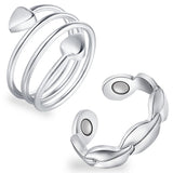 Feraco Magnetic Therapy Copper Ring for Women,99.99% Pure Copper Lymphatic Drainage Rings with Powerful 3500 Gauss Neodymium Mag