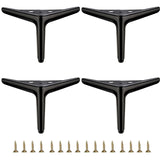 4.7 inch/12cm Matte Black Metal Furniture Legs Set of 4, DIY Replacement for Short Cabinet Legs, Sofa Legs, Small Dresser Legs