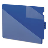 Out Guides w/DiagonalCut Pockets, Poly, Letter, Blue, 50/Box