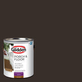 Glidden GrabNGo Porch and Floor Interior/Exterior Paint, 1 Gallon, Satin, Brown, Scratch Resistant, 128 Fl Oz (Pack of 1)
