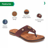 Ortho Joy Brown Extra-Soft Women'S Doctor Slippers,Brown,5,B09WDVFQZ5