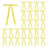 Meseey 30 Pcs Yellow Velvet Christmas Bows 5 x 7 Inch Rustic Vintage Wedding Velvet Ribbon Gift Bows for Tree Wreath Garland Hom