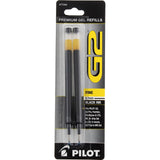 Pilot Refill for G2 Gel, Dr. Grip Gel/Ltd, ExecuGel G6, Q7, Fine Tip, Black, 2/Pack