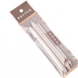 ECOMISTIQ 3 Pieces Pointed Ends Blending Stump Set Slim Cylindrical Sketch Blending Pen Clear Hanging Sleeve Tortillion Set Hole