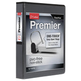 Cardinal 3 Ring Binder, 1.5 Inch Premier Easy Open Binder, ONETOUCH Locking SlantD Rings, 400Sheet Capacity, ClearVue Cover, 