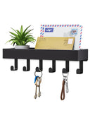 Key Holder Wall Mount Adhesive Magnetic - Hanging Key Hooks with Mail Organizer for Wallet House Accessories - Keys Hanger Rack 