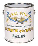 General Finishes Exterior 450 White Water Based Topcoat, 1 Gallon, Satin