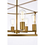 Living District Indoor Modern Home Decorative Bright Ceiling Agnys 6 Lights Pendant In Brass