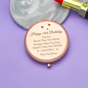 16th Birthday Gifts for Girl Sweet 16 Year Old Birthday Gifts Ideas for Girls Daughter Granddaughter Niece Travel Mirror Compact