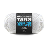 60g White Yarn for Crocheting and Knitting;66m (72yds) Cotton Yarn for Beginners with Easy-to-See Stitches;Worsted-Weight Medium