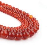 Yochus 60pcs Transparent Agate Round Smooth Stone Beads for Bracelet Making