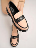Shoetopia Front Buckle Detailed Peach Loafers For Women & Girls /Uk7-Eu40,Peach,7,B0CGNCTH7Z