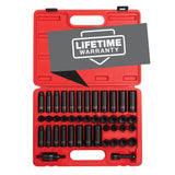 Sunex 3342, 3/8 Inch Drive Master Impact Socket Set, 42-Piece, Sae/Metric, 5/16 Inch - 3/4 Inch, 8Mm - 19Mm, Standard/Deep, Cr-M