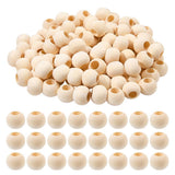 PH PandaHall 120pcs 20mm Natural Wooden Round Loose Beads for DIY Craft, Jewelry, Home Decor