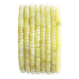 Natural Lemon Jade Stone Spacer Beads 4x2mm 38cm/str Flat Round Loose Semi Gemstone Caps for Making Bracelets Necklace