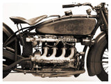 Detail Of 4 Cylinder Indian Ace, 1929-Paper Art-42,,X32,,