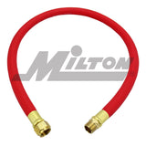 Milton 27803LH x 3 Leader Hose, 1/2 NPT, 0
