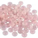 TUMBEELLUWA Natural Gemstone Beads for Jewelry Making, Rondelle Large Hole Loose Beads Pack of 15,Rose Quartz(6x12 mm)