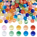 PH PandaHall 10 Colors 200pcs Cat Eye Glass Beads 6mm Round Stone Crystal Loose Smooth Spacer for Jewelry Making DIY Friendship 