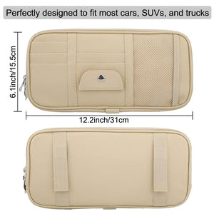 Kartisen Car Sun Visor Organizer, Auto Interior Accessories Pocket Organizer - Car Truck SUV Storage Pouch Holder, with Multi-Po