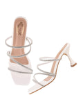 Shoetopia White Ethnic Heels For Women /Eu39,White,6,B0DRJGH6K9