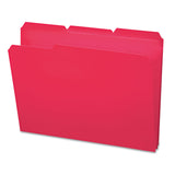 Smead Poly File Folder, 1/3Cut Tab, Letter Size, Red, 24 per Box (10501)