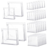 Xuniea 100 Pcs Mini Clear Makeup Bag PVC Small Travel Toiletry Organizer Pouches Bulk Waterproof Transparent Plastic Cosmetic Ba