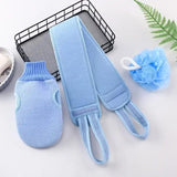 ConvertKitchen 3 Pcs Bath Loofah deep exfoliating Gloves skin Back Scrubber Ball sponge for shower body bathing by women men bab