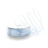 Ribbon Traditions 1.5 Wired Sheer Organza Ribbon Frosty Blue 50 Yards