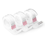 Amazon Basics Matte Finish Tape with Dispenser, Invisible Tape, 3/4 x 300(8.33 Yards), 3-Pack, Transparent