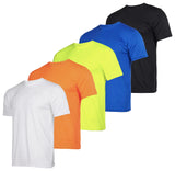 5 Pack: Boys girls Active Athletic Quick Dry Dri Fit Short Sleeve TShirt crew Neck Tops Teen gym Undershirts Tees Youth Basketb