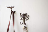 Kalalou Cast Iron Octopus Wall Hook, One Size, Brown