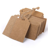 Generic Phenovo Kraft Paper Rectangle Label Blank Card Gift Tags (Brown, 100Pieces)