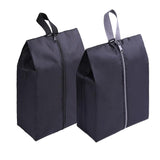 Yamiu Travel Shoe Bags Set Of 2 Waterproof Nylon With Zipper For Men & Women (Black)
