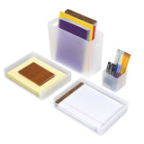 Sorbus Desk Organizer Set for Office Supplies & Home Accessories, Paper File Organization Box, Stackable Letter Tray, File, Pen 