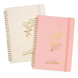 Joyberg A5 Spiral Notebook Journal 2P (Beige+Pink)